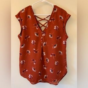 Dynamite burnt orange blouse size M